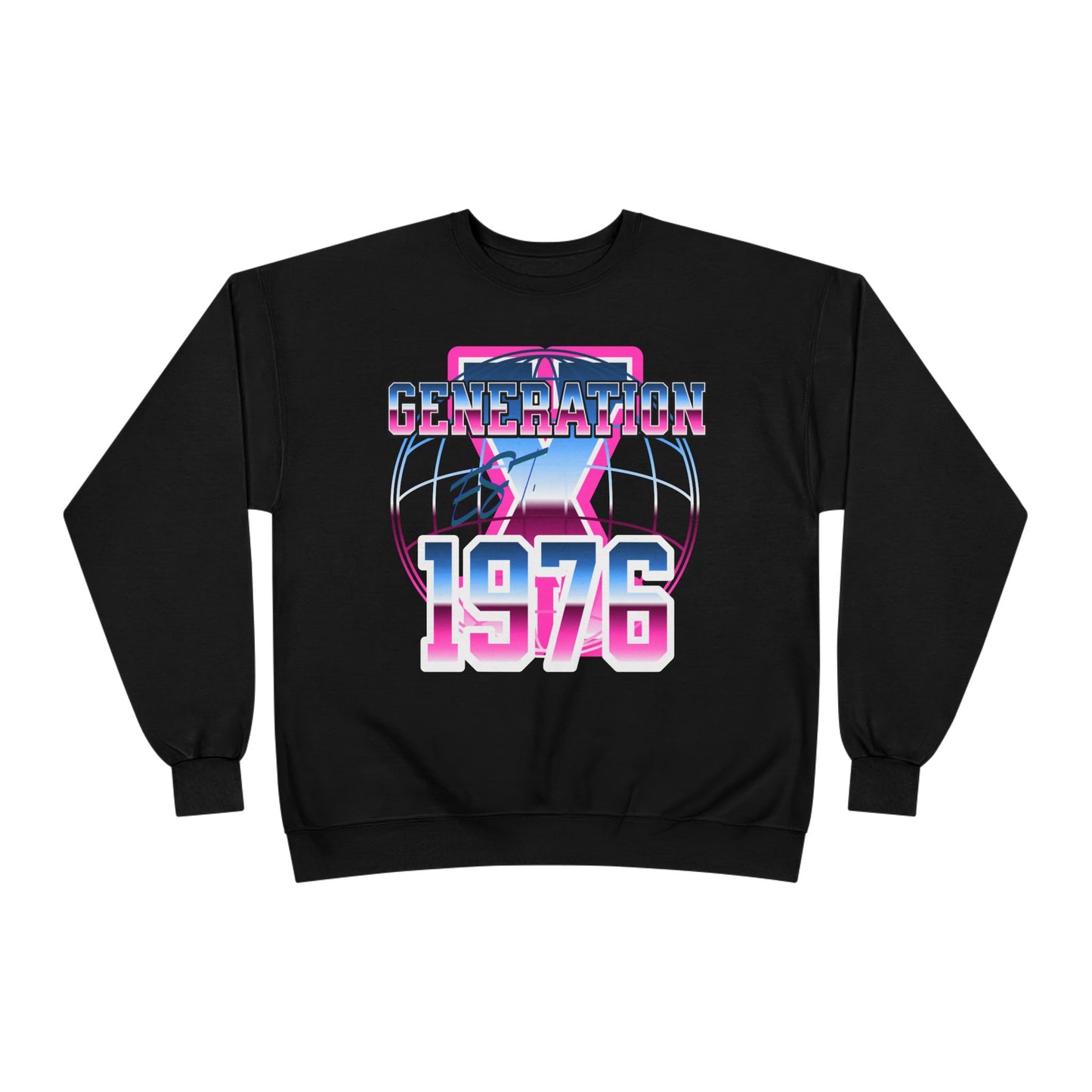 Retro Generation Crewneck Sweatshirt - Vintage 1976 Tee, Eco-Friendly Apparel, Unisex Fashion, Gift for Nostalgia Lovers, 80s Retro Style