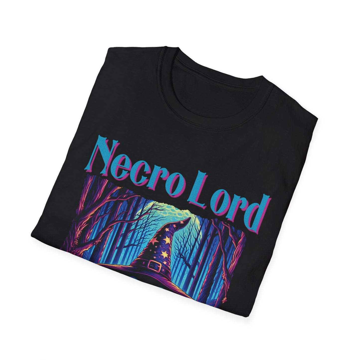 Necro Lord Fake Band Graphic T-Shirt | Unisex Softstyle Tee, Concerts, Festivals, Casual Wear