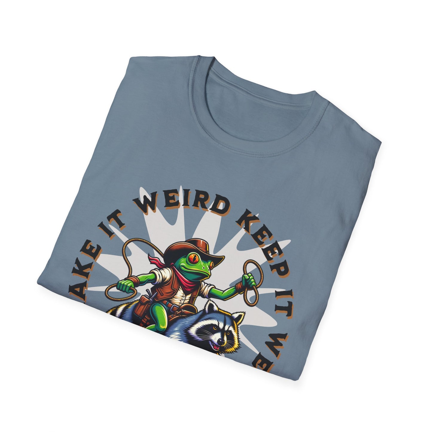 Make It Weird Unisex Softstyle T-Shirt, Quirky Graphic Tee, Fun Gift for Friends, Casual Wear, Unique Shirt for Parties