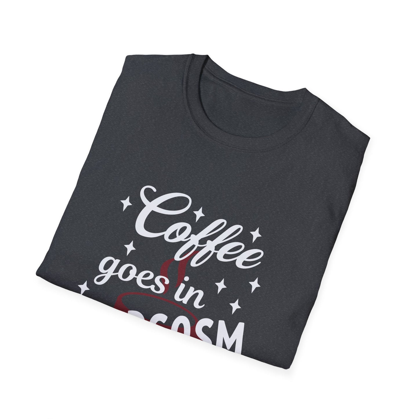 Sarcasm and Coffee 2 Unisex Softstyle T-Shirt, Funny Gift for Baristas, Casual Wear, Everyday Tee, Ideal for Birthdays, Humor Apparel