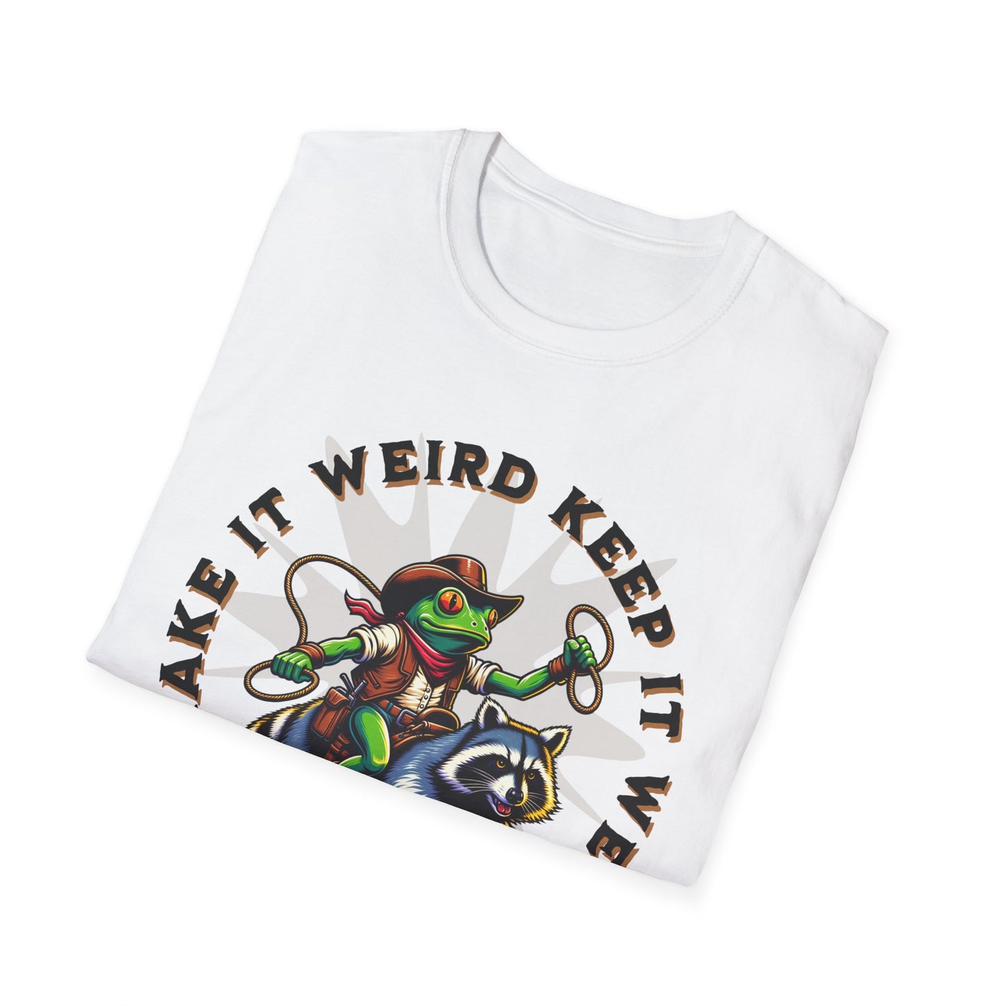 Make It Weird Unisex Softstyle T-Shirt, Quirky Graphic Tee, Fun Gift for Friends, Casual Wear, Unique Shirt for Parties