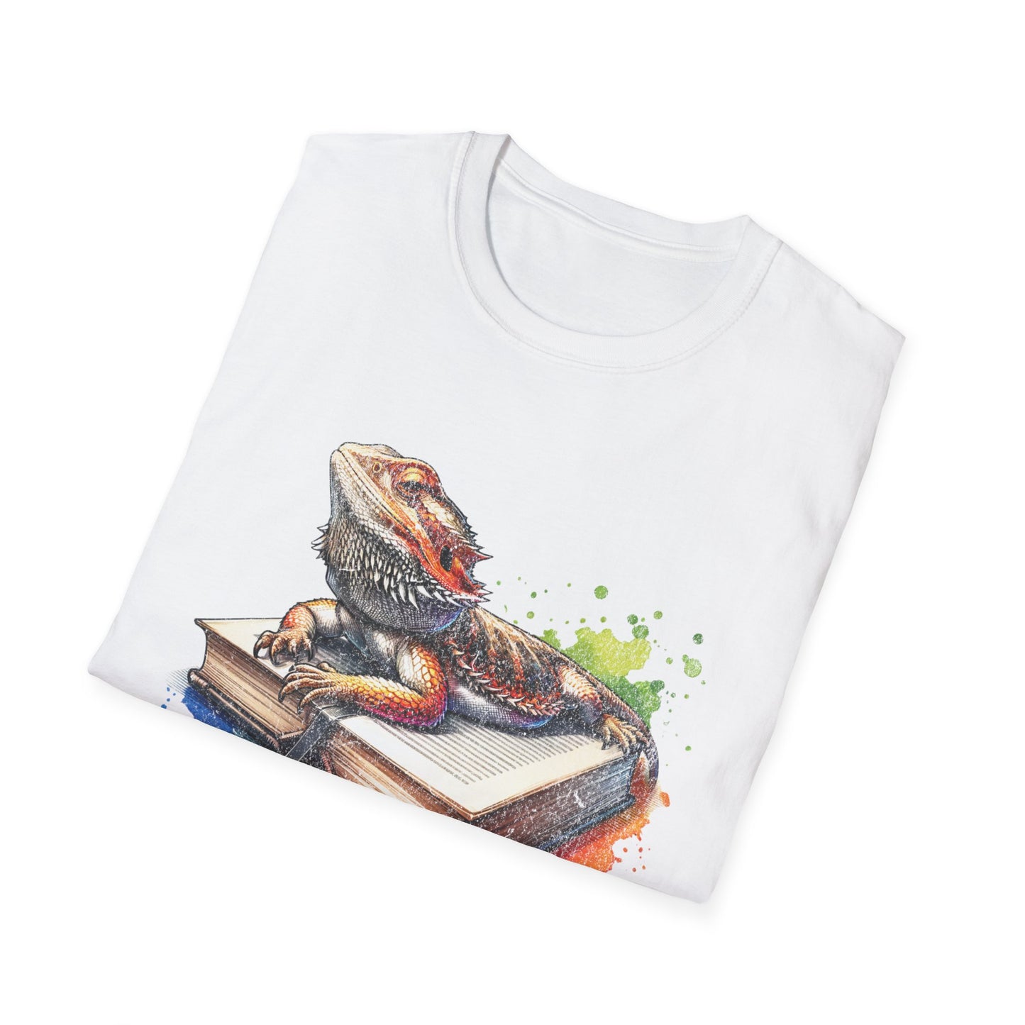 Bearded Dragon Book Unisex Softstyle T-Shirt