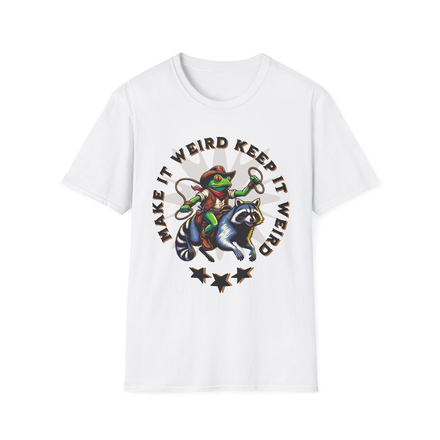 Make It Weird Unisex Softstyle T-Shirt, Quirky Graphic Tee, Fun Gift for Friends, Casual Wear, Unique Shirt for Parties