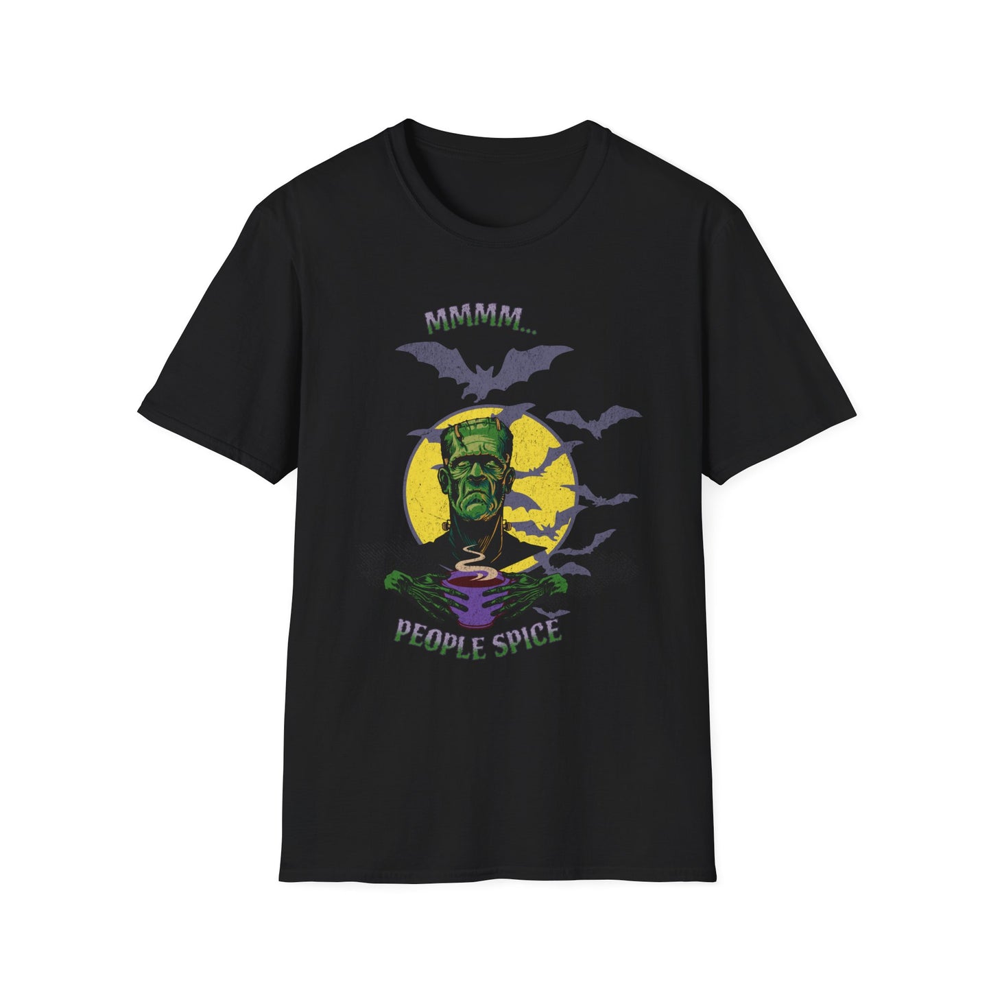 Spooky Halloween People Spice Frankenstein Unisex T-Shirt, Funny Halloween Shirt, Graphic Tee for Halloween Parties, Halloween Costume, Gift for Halloween Lovers