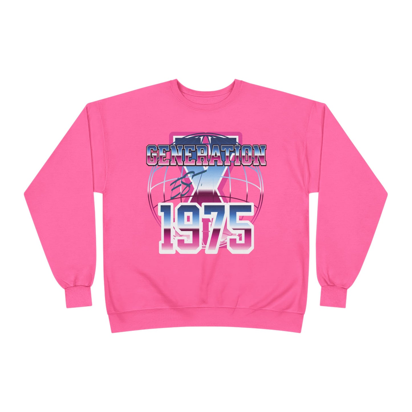Vintage Generation 1975 Sweatshirt, Retro Crewneck, Eco-Friendly Apparel, Gift for Nostalgic Adults, Perfect for Parties and Celebrations