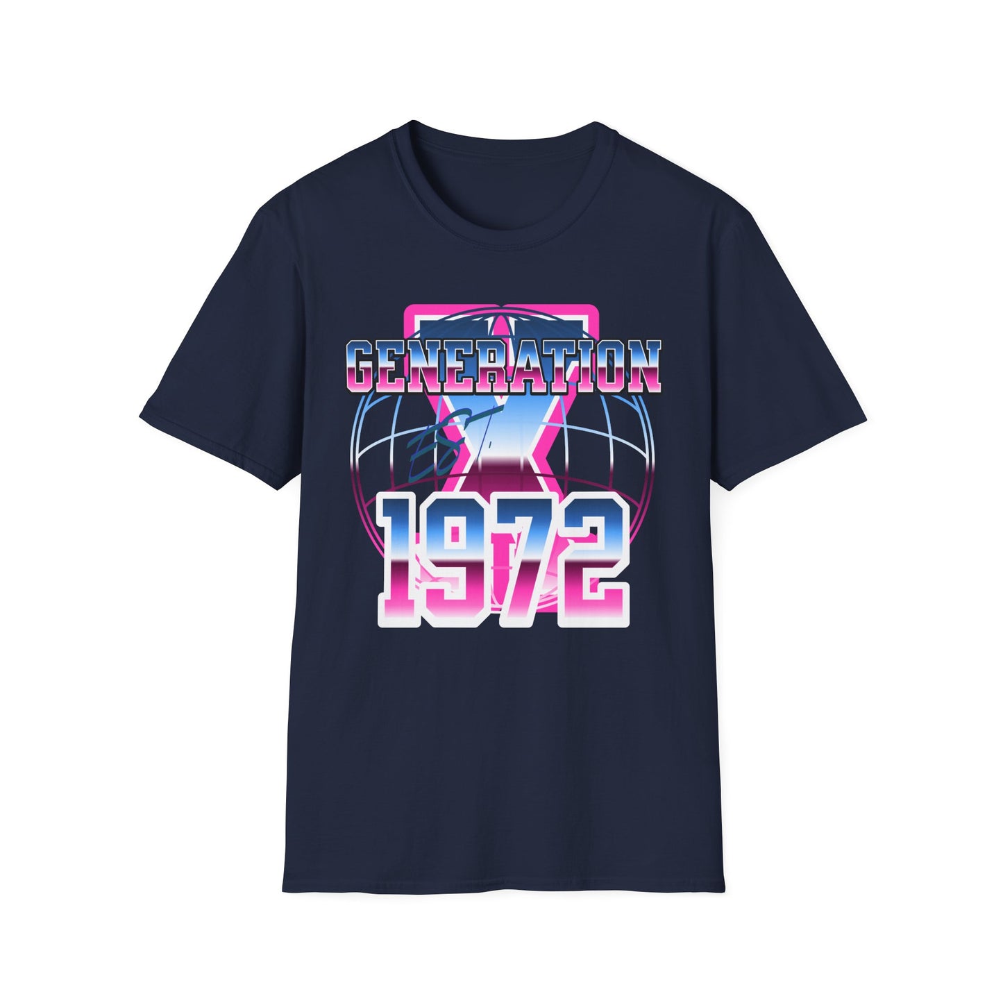 Retro Generation 1972 Unisex Softstyle T-Shirt, Vintage Tee, Graphic Shirt, Casual Wear, Gift Idea, 70s Inspired Apparel