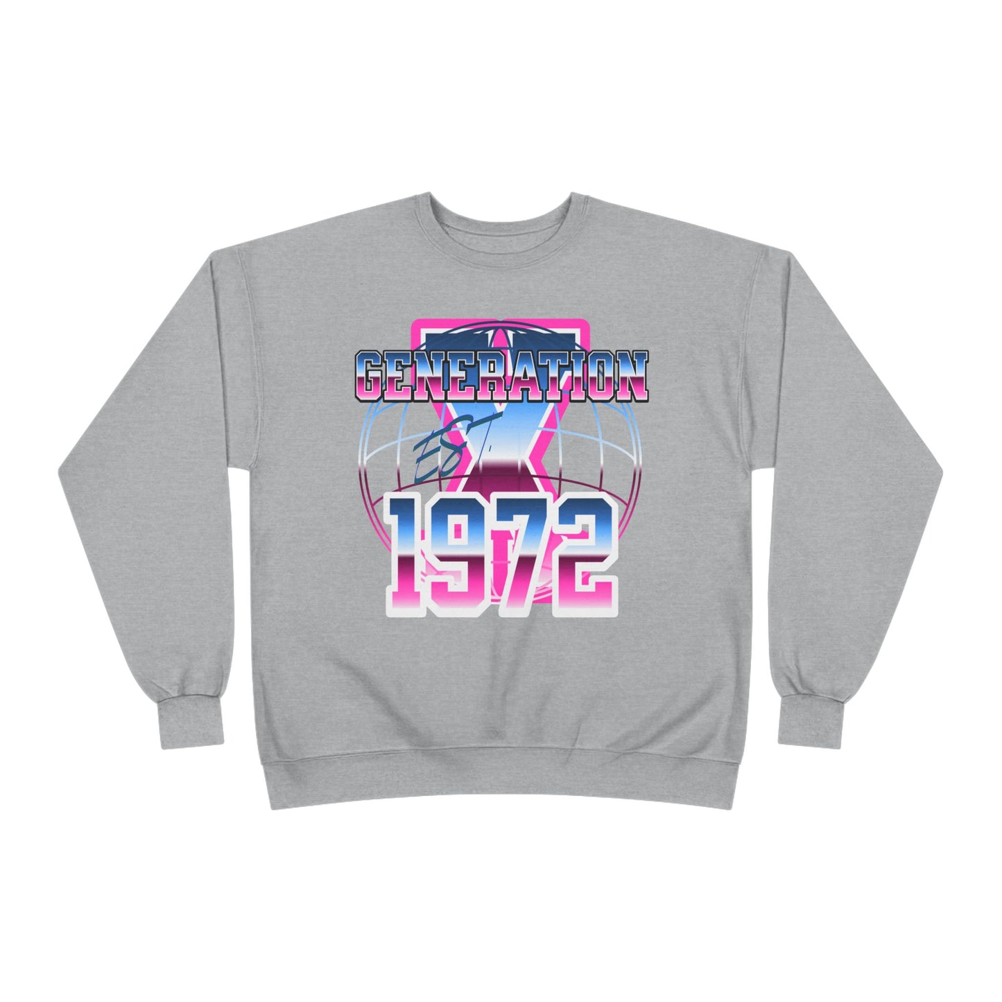 Vintage Generation 1972 Sweatshirt, Cozy Unisex Crewneck, Eco-Friendly Fashion, Retro Style Gift, Birthday Apparel, 70s Nostalgia