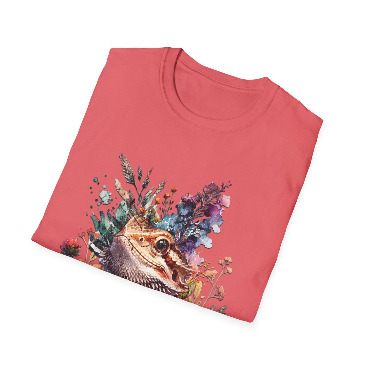 Bearded Dragon Botanical Unisex Softstyle Graphic Tee
