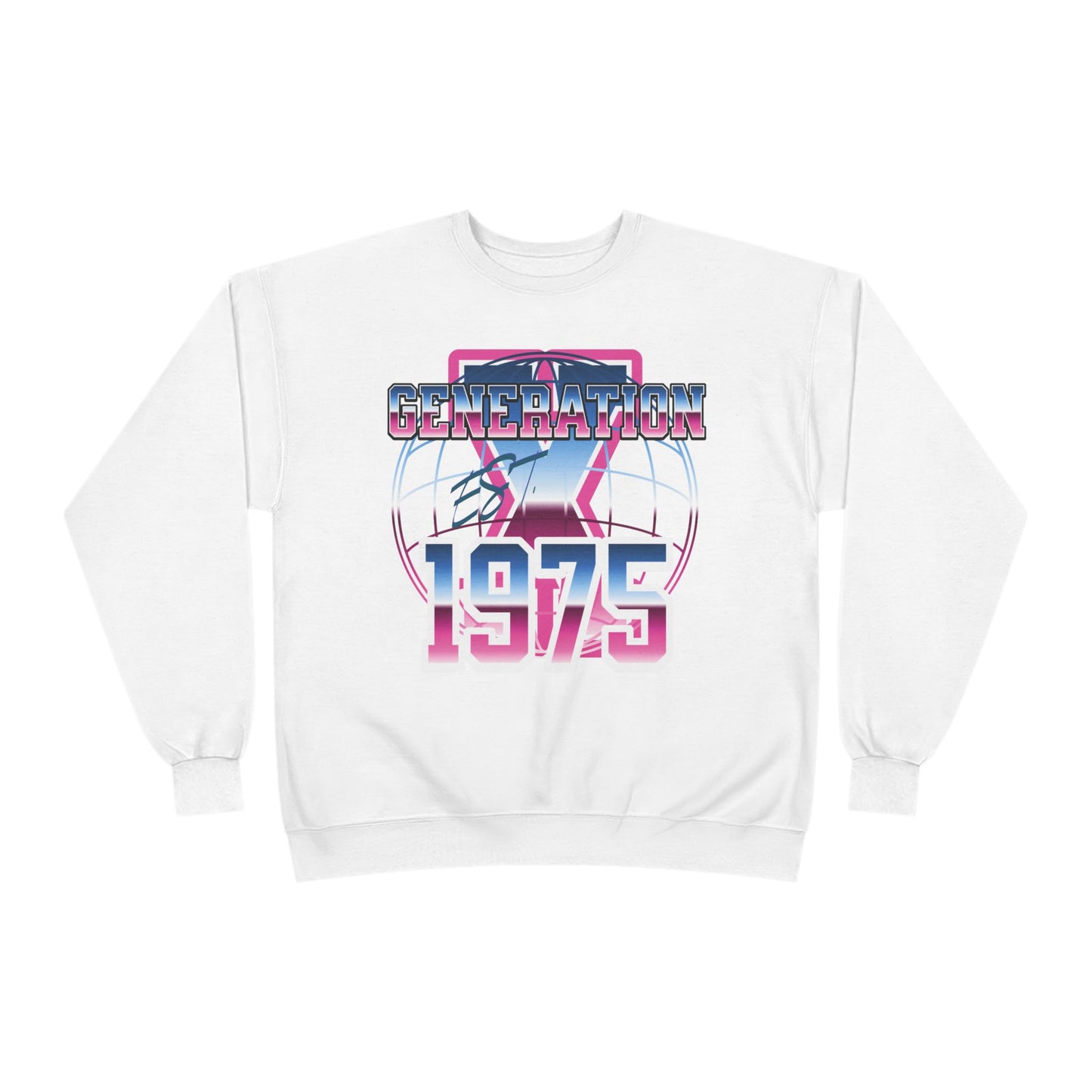 Vintage Generation 1975 Sweatshirt, Retro Crewneck, Eco-Friendly Apparel, Gift for Nostalgic Adults, Perfect for Parties and Celebrations