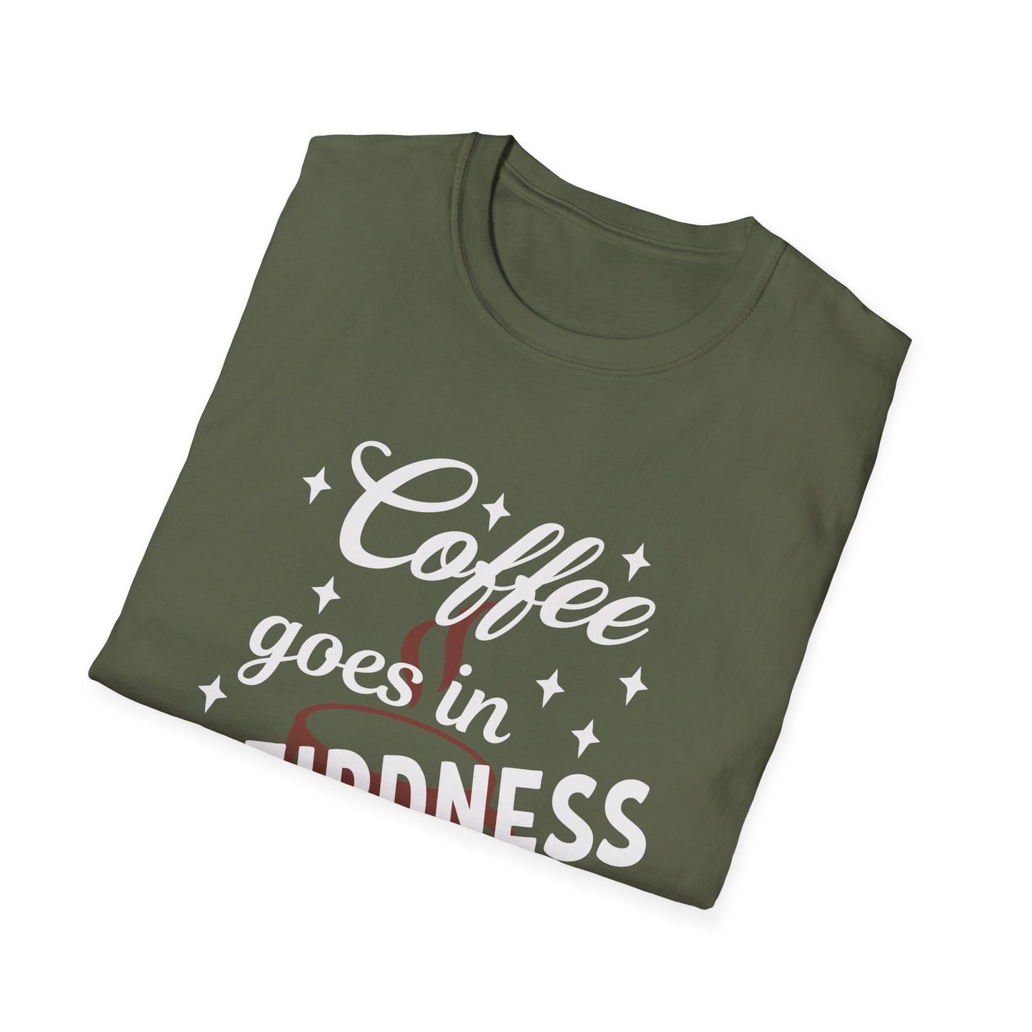 Coffee & Weirdness 2 Unisex Softstyle T-Shirt, Perfect Gift for Coffee Lovers, Relaxed Fit, Great for Casual Outings, Birthday, or Self-Care Days