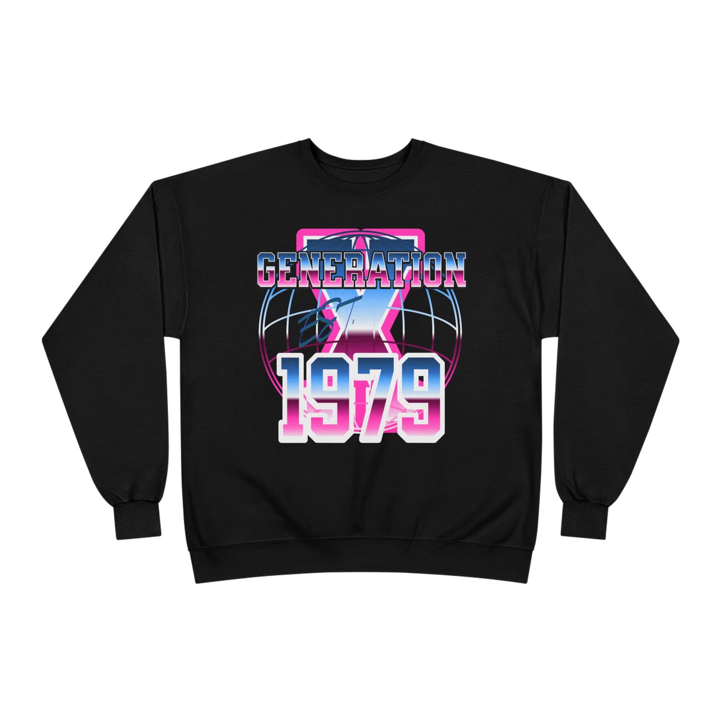 Retro Generation 1979 Eco-Friendly Crewneck Sweatshirt, Vintage Sweatshirt, Gift for 70s Kids, Cozy Layer, Nostalgic Apparel, EcoSmart Style
