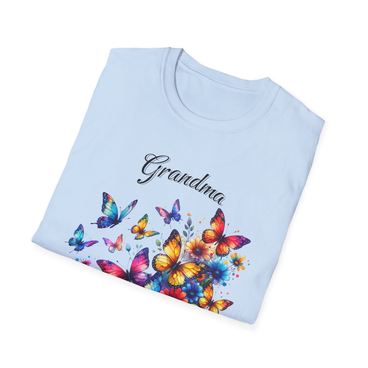 Colorful Grandma Butterfly T-Shirt | Gift for Grandma | Floral Design