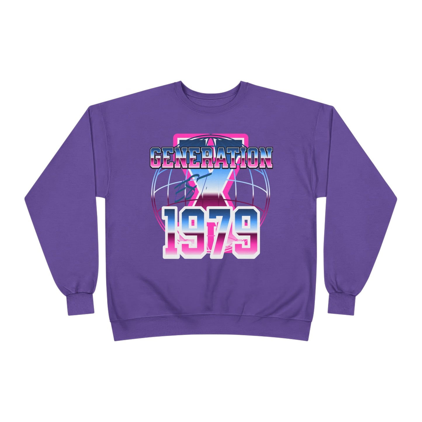 Retro Generation 1979 Eco-Friendly Crewneck Sweatshirt, Vintage Sweatshirt, Gift for 70s Kids, Cozy Layer, Nostalgic Apparel, EcoSmart Style