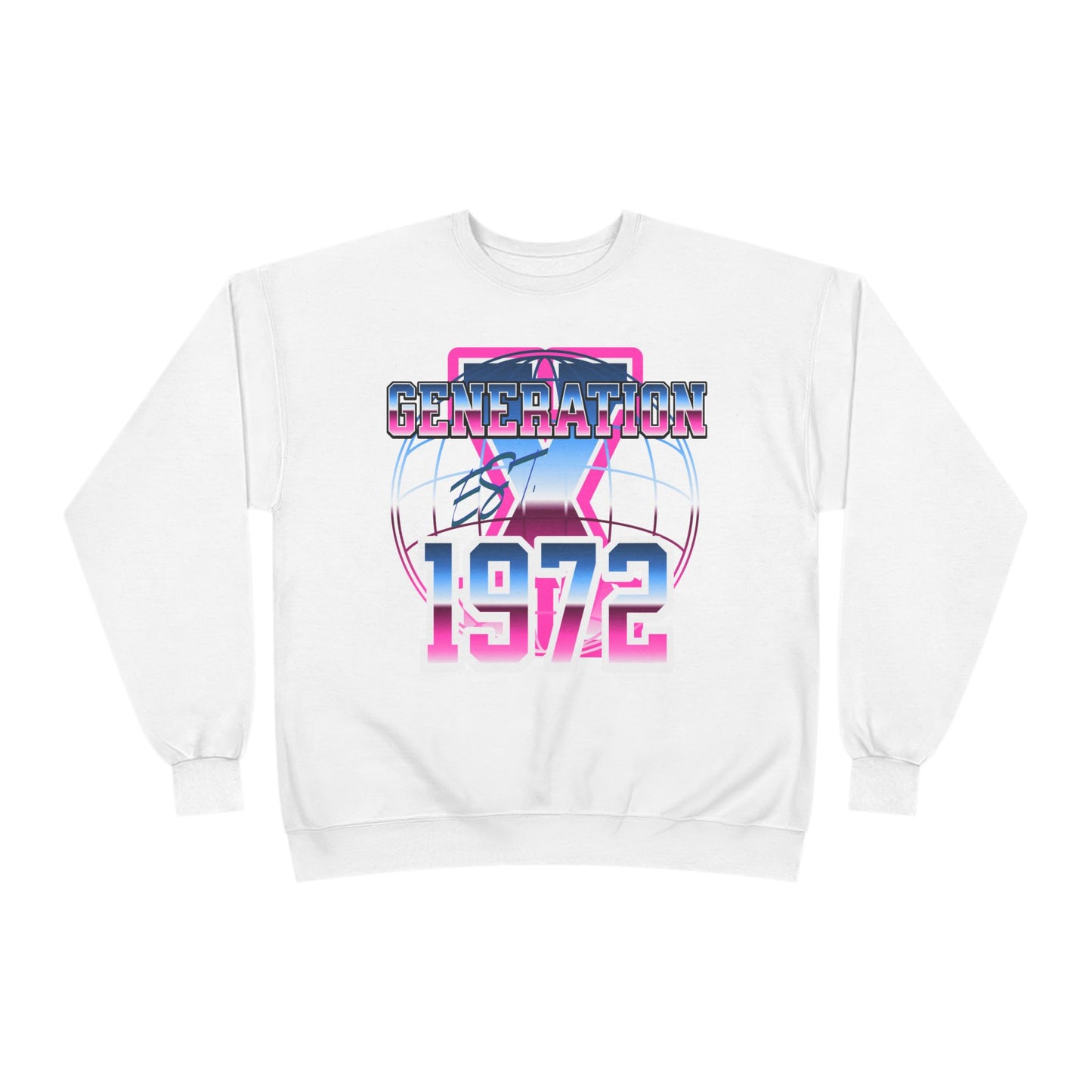 Vintage Generation 1972 Sweatshirt, Cozy Unisex Crewneck, Eco-Friendly Fashion, Retro Style Gift, Birthday Apparel, 70s Nostalgia