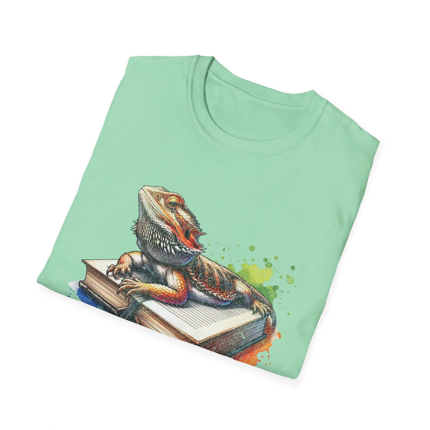 Bearded Dragon Book Unisex Softstyle T-Shirt