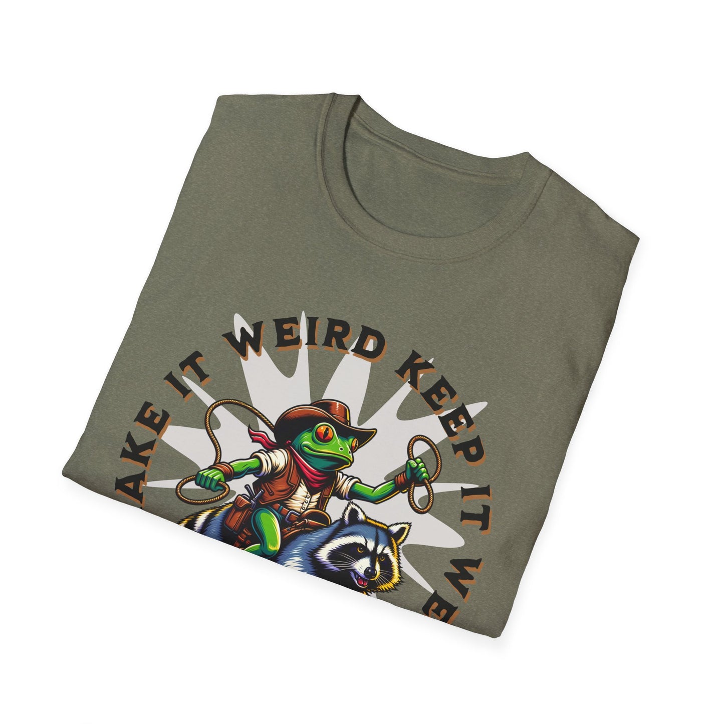 Make It Weird Unisex Softstyle T-Shirt, Quirky Graphic Tee, Fun Gift for Friends, Casual Wear, Unique Shirt for Parties