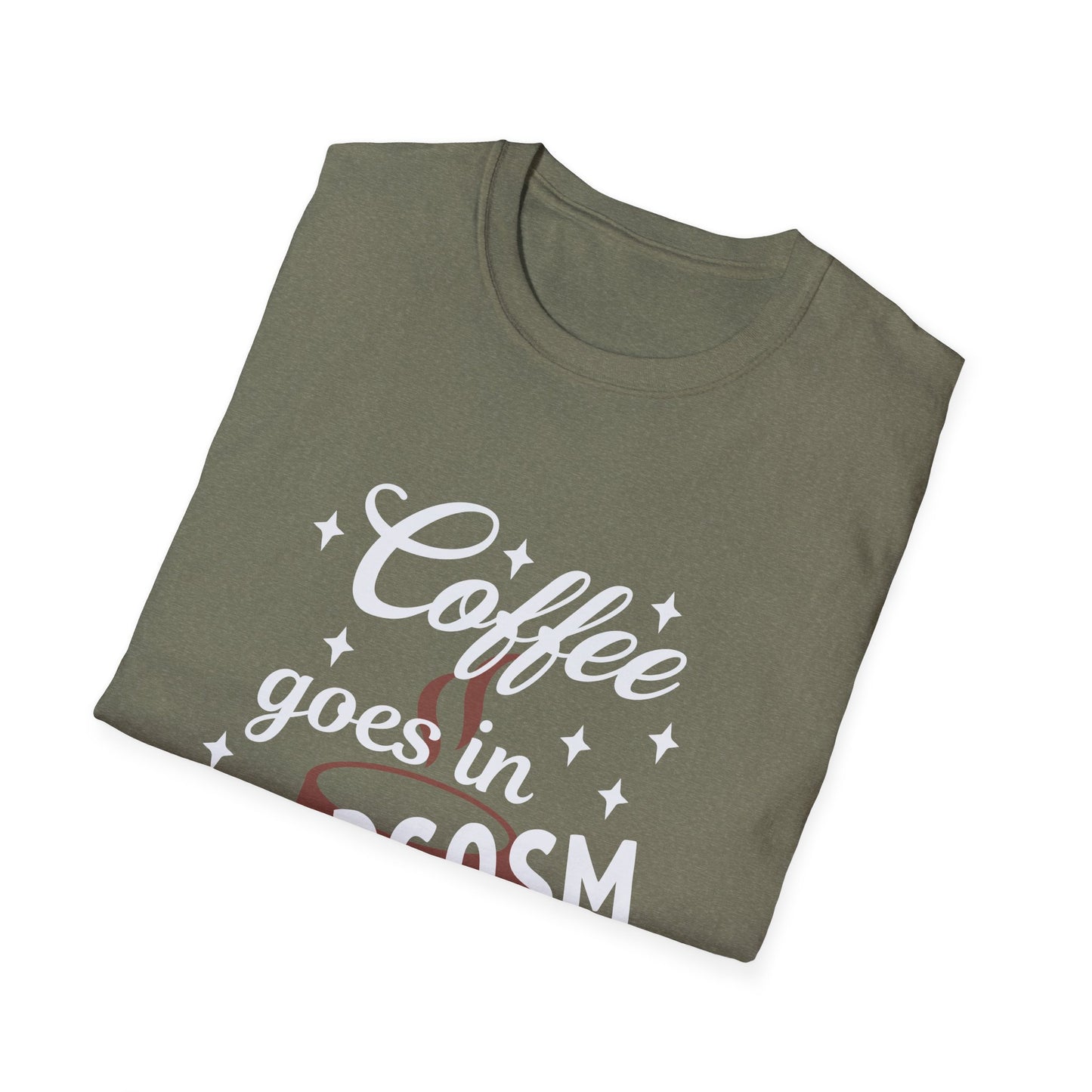Sarcasm and Coffee 2 Unisex Softstyle T-Shirt, Funny Gift for Baristas, Casual Wear, Everyday Tee, Ideal for Birthdays, Humor Apparel