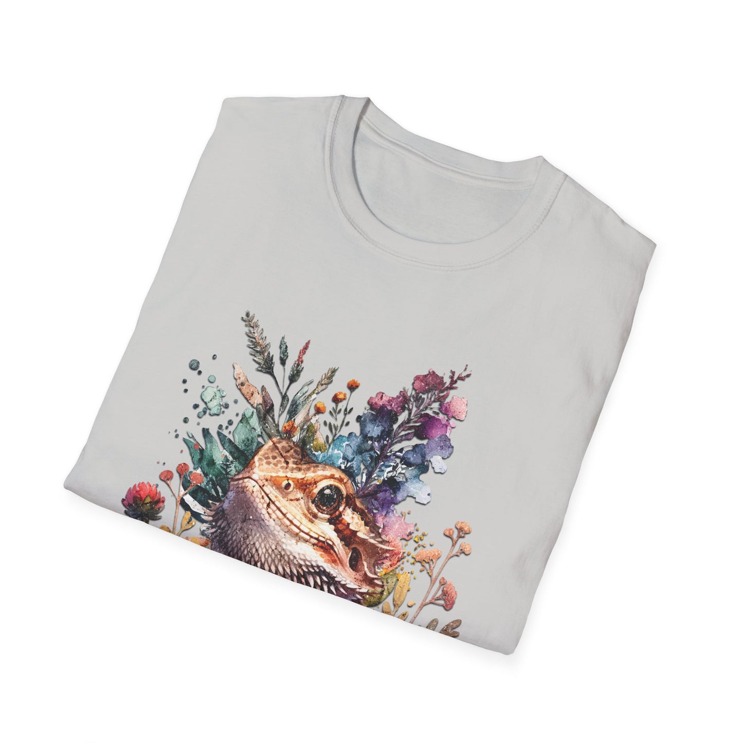 Bearded Dragon Botanical Unisex Softstyle Graphic Tee