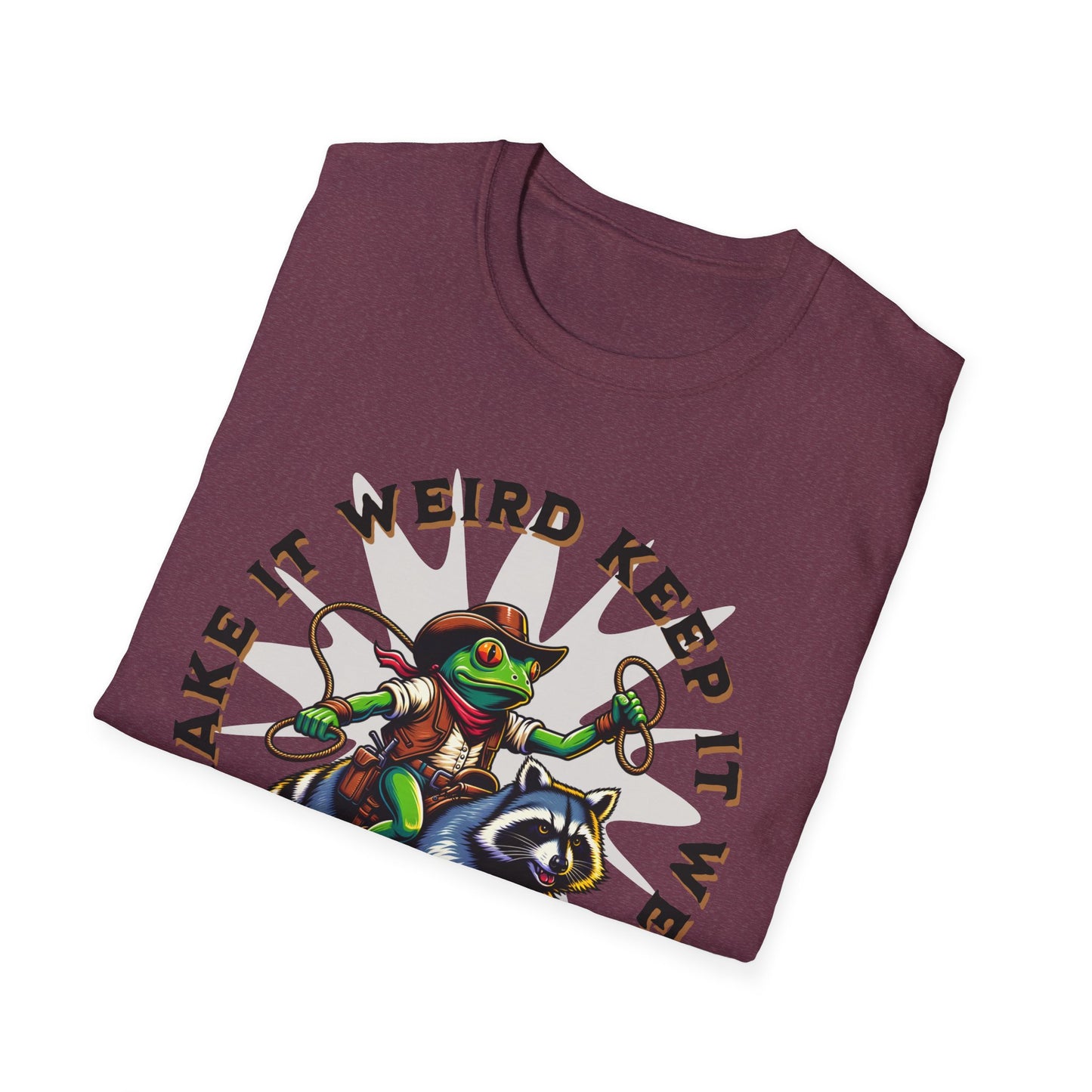 Make It Weird Unisex Softstyle T-Shirt, Quirky Graphic Tee, Fun Gift for Friends, Casual Wear, Unique Shirt for Parties