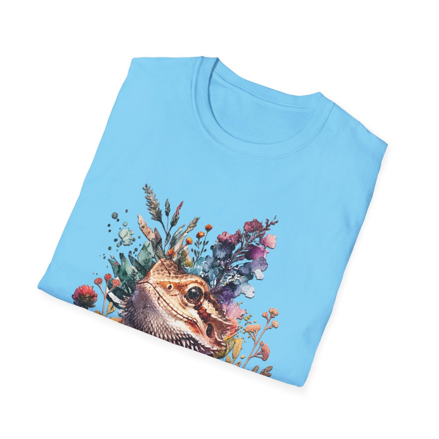 Bearded Dragon Botanical Unisex Softstyle Graphic Tee