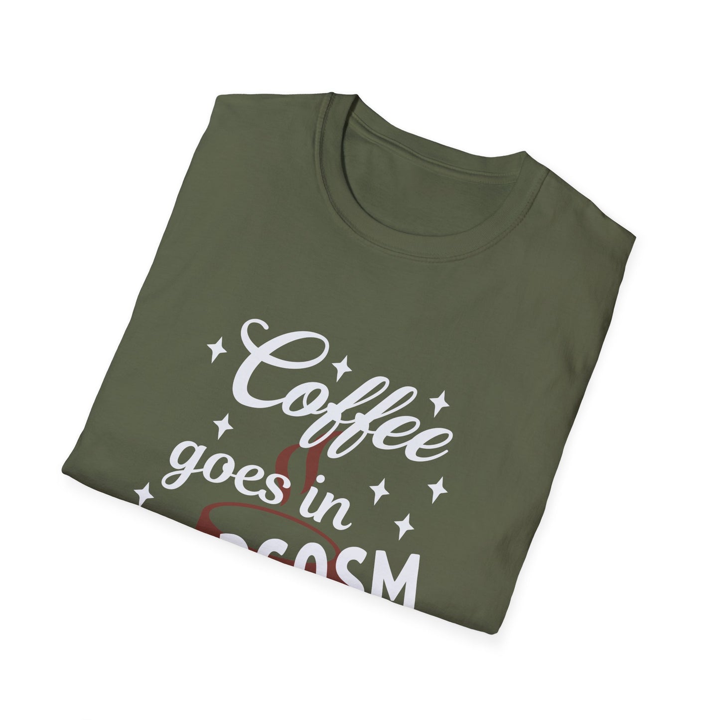 Sarcasm and Coffee 2 Unisex Softstyle T-Shirt, Funny Gift for Baristas, Casual Wear, Everyday Tee, Ideal for Birthdays, Humor Apparel