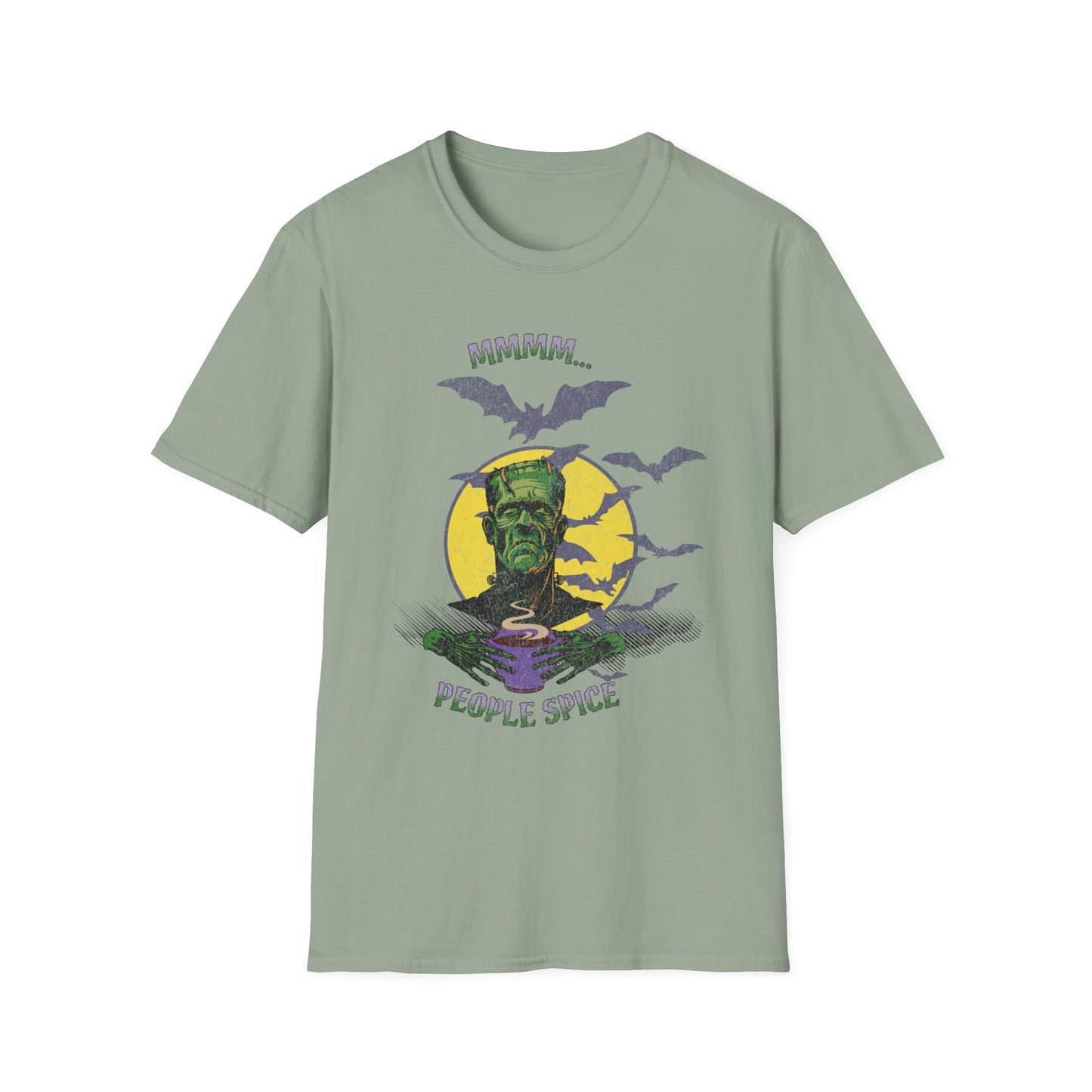 Spooky Halloween People Spice Frankenstein Unisex T-Shirt, Funny Halloween Shirt, Graphic Tee for Halloween Parties, Halloween Costume, Gift for Halloween Lovers