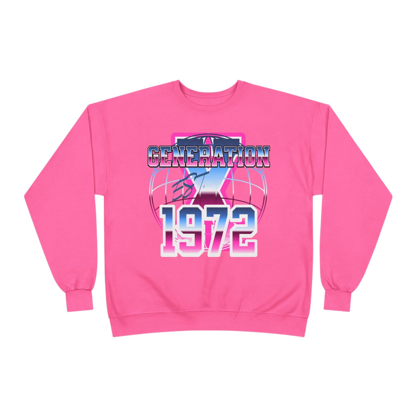 Vintage Generation 1972 Sweatshirt, Cozy Unisex Crewneck, Eco-Friendly Fashion, Retro Style Gift, Birthday Apparel, 70s Nostalgia