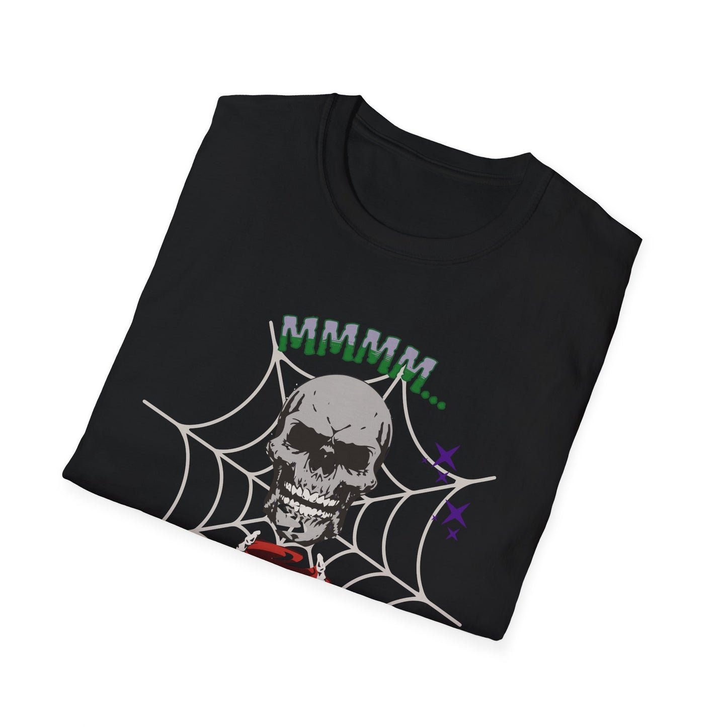 People Spice Skull Halloween T-Shirt, Spooky Vibes, Unisex Softstyle Tee, Perfect for Halloween