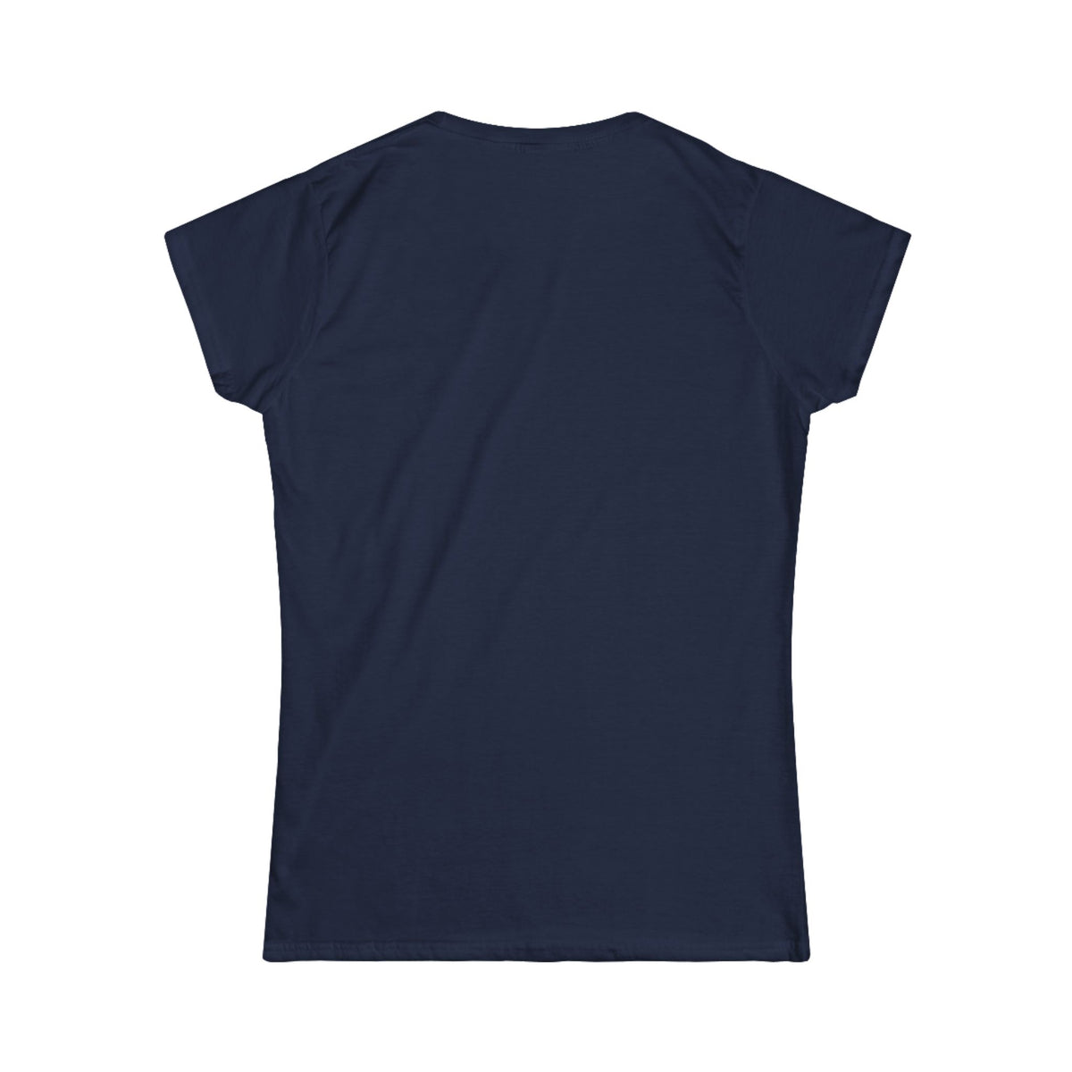 Back of navy blue womens shirt blank