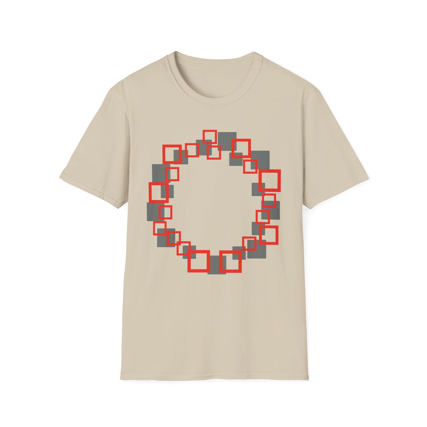 Squares make a Circle Unisex Softstyle T-Shirt