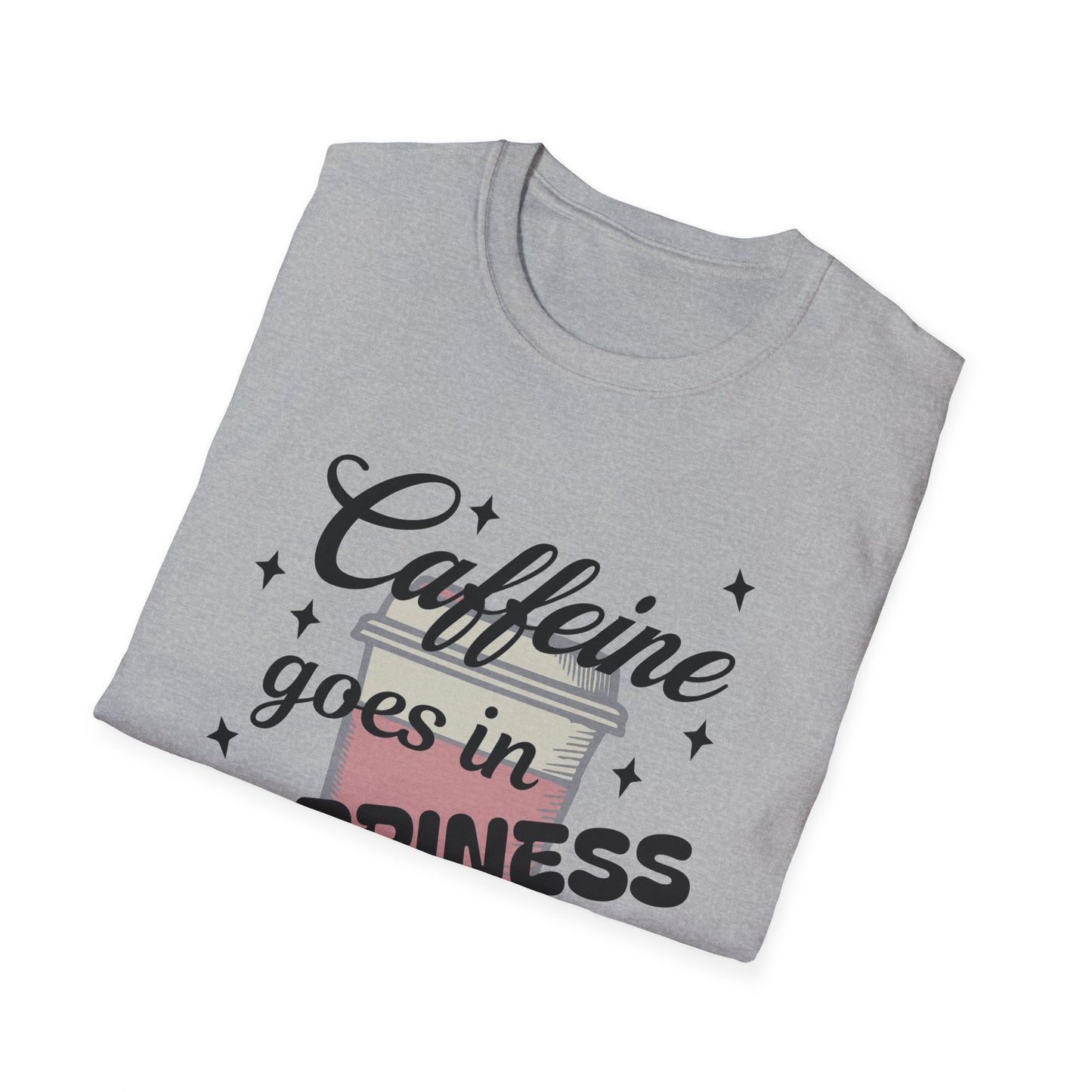 Caffeine & Happiness T-Shirt, Funny Coffee Lover Tee, Unisex Gift, 2022 Birthday Present, Casual Daily Wear