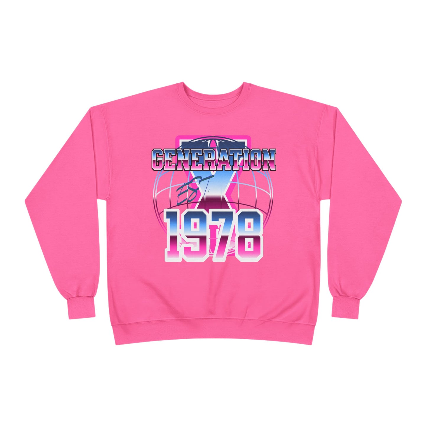 Retro Generation 1978 Sweatshirt, Vintage Inspired Crewneck, Eco-Friendly Apparel, Perfect Gift for Birthdays, Nostalgic Fashion
