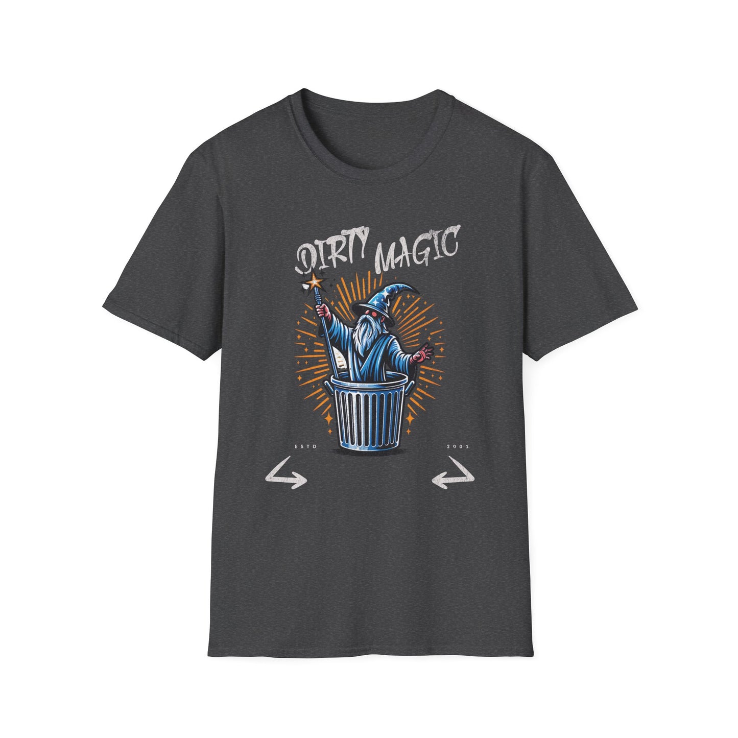 Fake Bands Dirty Magic World Tour Unisex Softstyle T-Shirt, Wizard Shirt, Fantasy Clothing, Gift for Wizards, Men's & Women's Tee