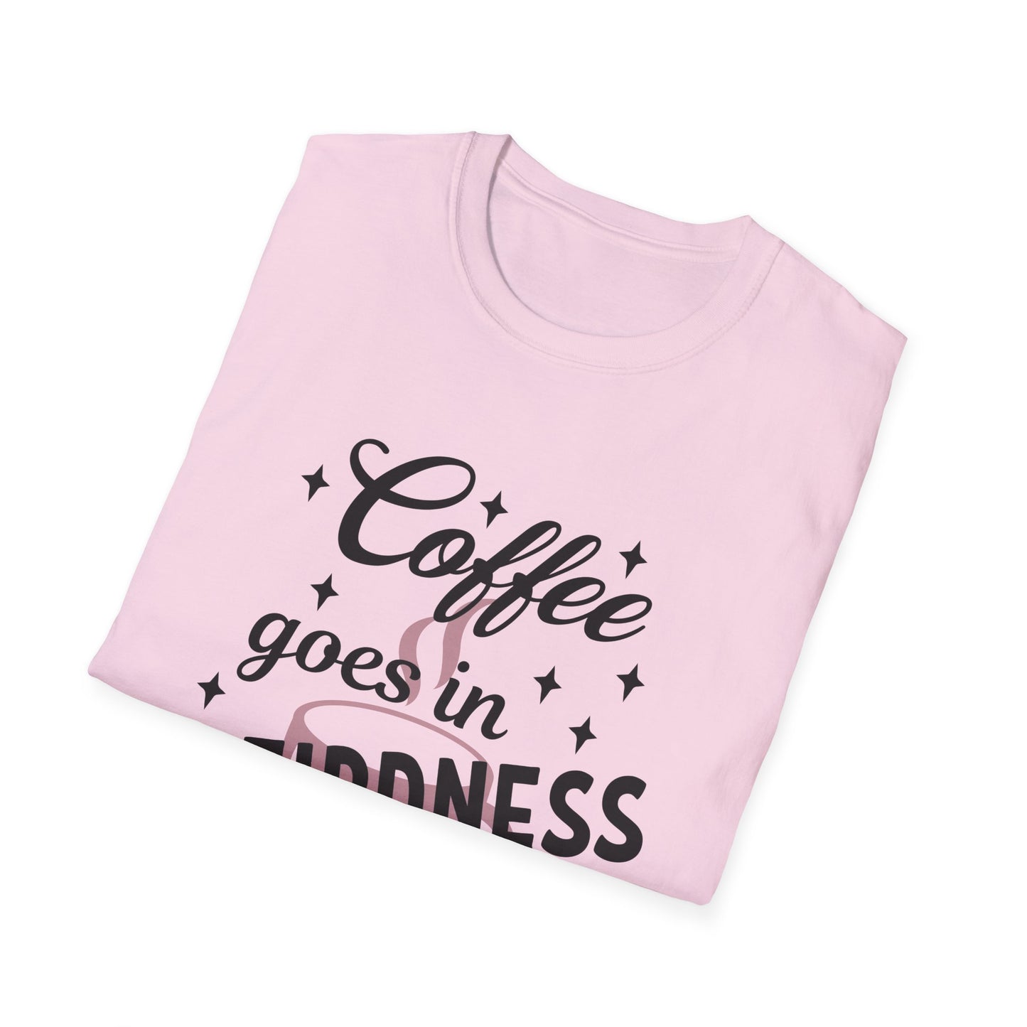 Coffee & Weirdness Unisex Softstyle T-Shirt | Funny Graphic Tee, Gift for Coffee Lovers, Quirky Humor Apparel, Casual Wear