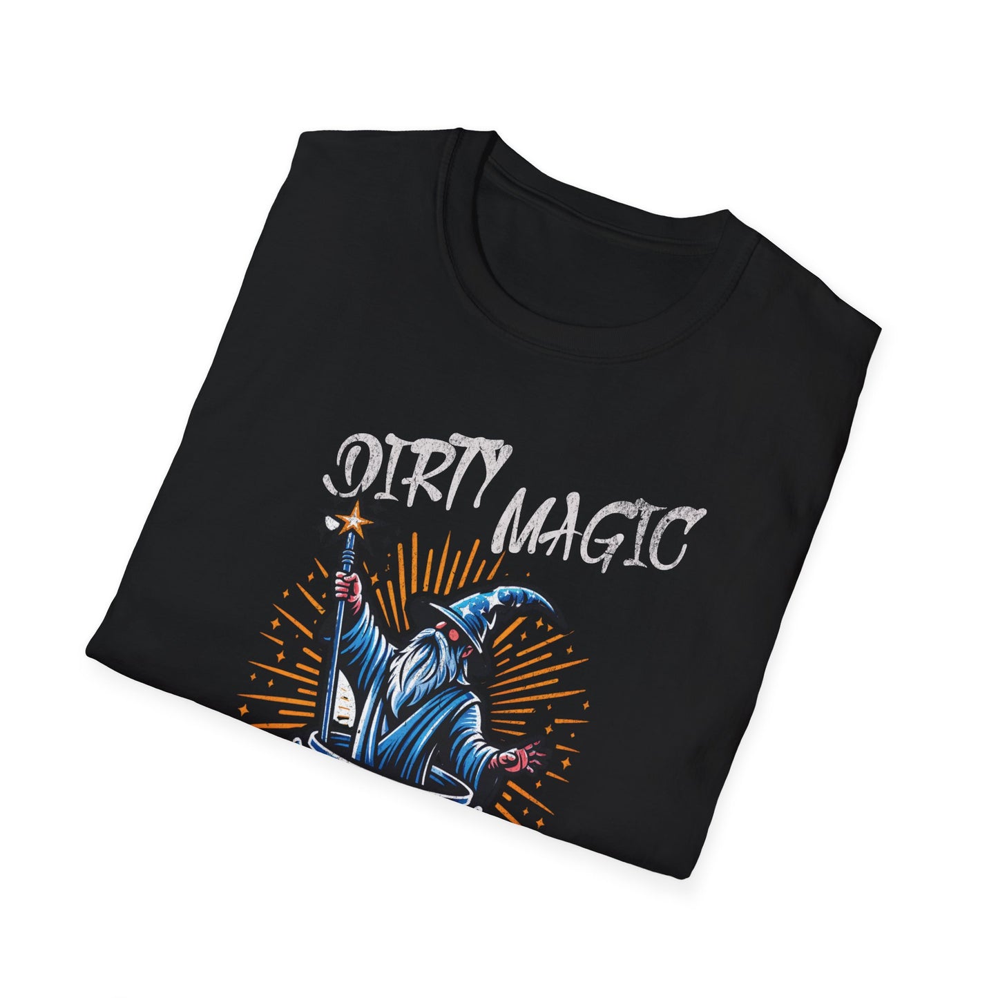 Fake Bands Dirty Magic World Tour Unisex Softstyle T-Shirt, Wizard Shirt, Fantasy Clothing, Gift for Wizards, Men's & Women's Tee