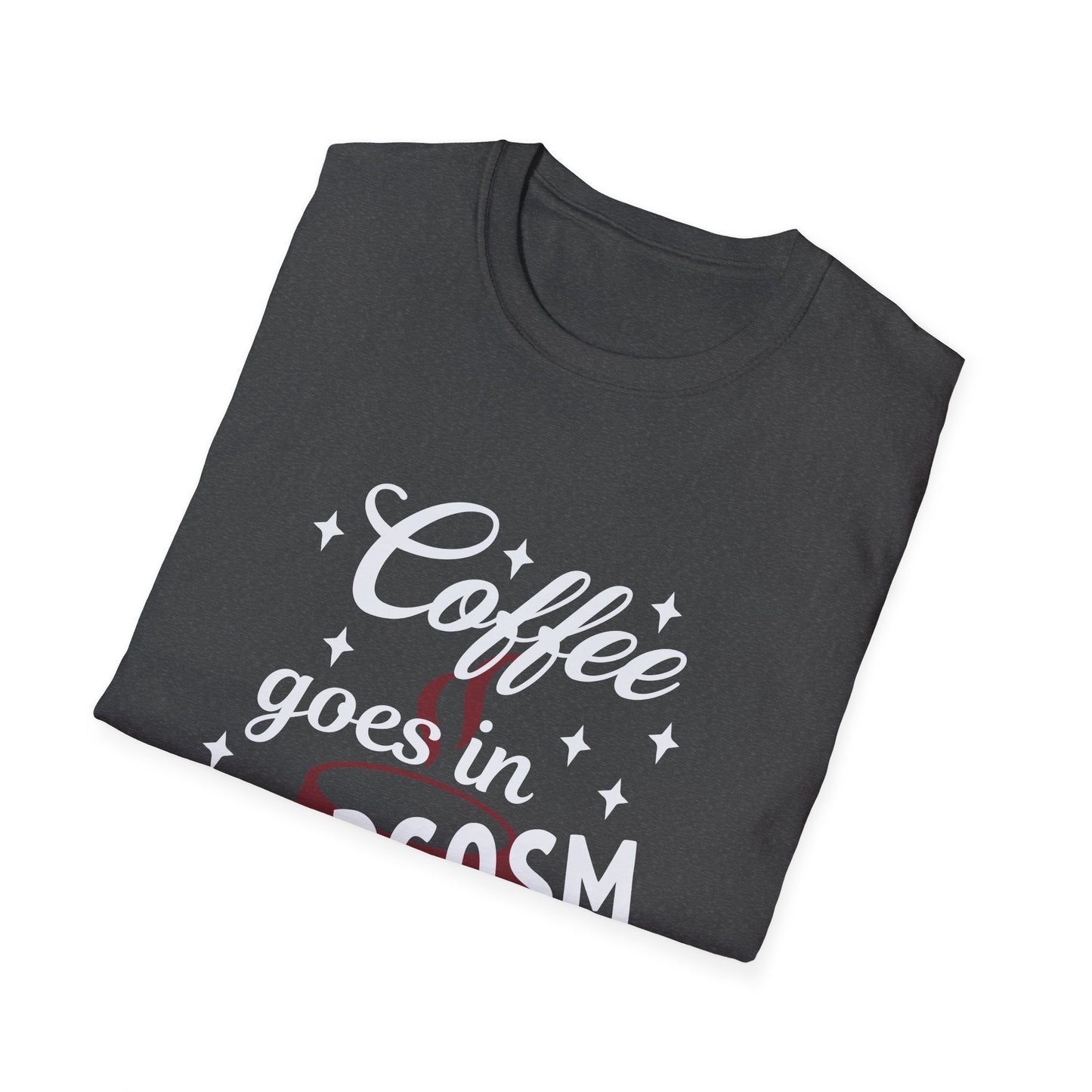 Sarcasm and Coffee 2 Unisex Softstyle T-Shirt, Funny Gift for Baristas, Casual Wear, Everyday Tee, Ideal for Birthdays, Humor Apparel