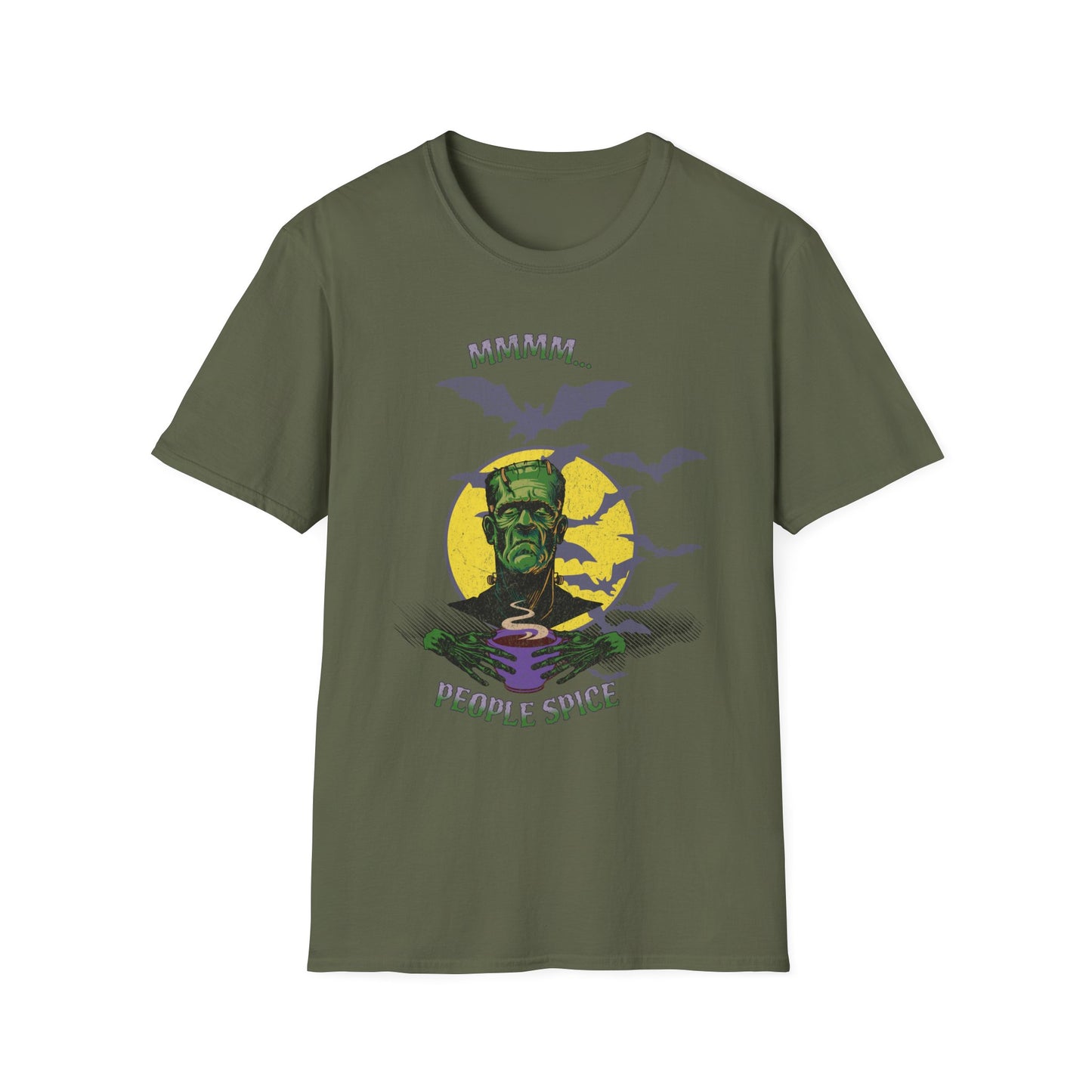 Spooky Halloween People Spice Frankenstein Unisex T-Shirt, Funny Halloween Shirt, Graphic Tee for Halloween Parties, Halloween Costume, Gift for Halloween Lovers