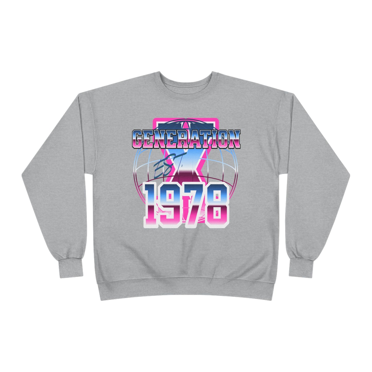 Retro Generation 1978 Sweatshirt, Vintage Inspired Crewneck, Eco-Friendly Apparel, Perfect Gift for Birthdays, Nostalgic Fashion