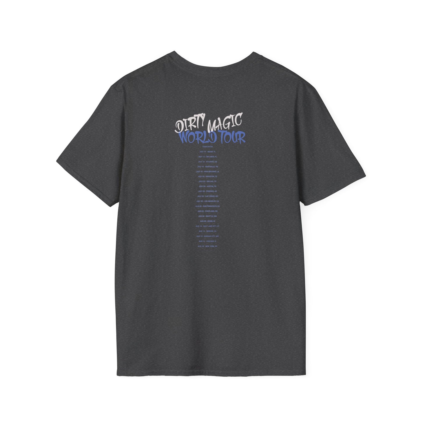 Fake Bands Dirty Magic World Tour Unisex Softstyle T-Shirt, Wizard Shirt, Fantasy Clothing, Gift for Wizards, Men's & Women's Tee