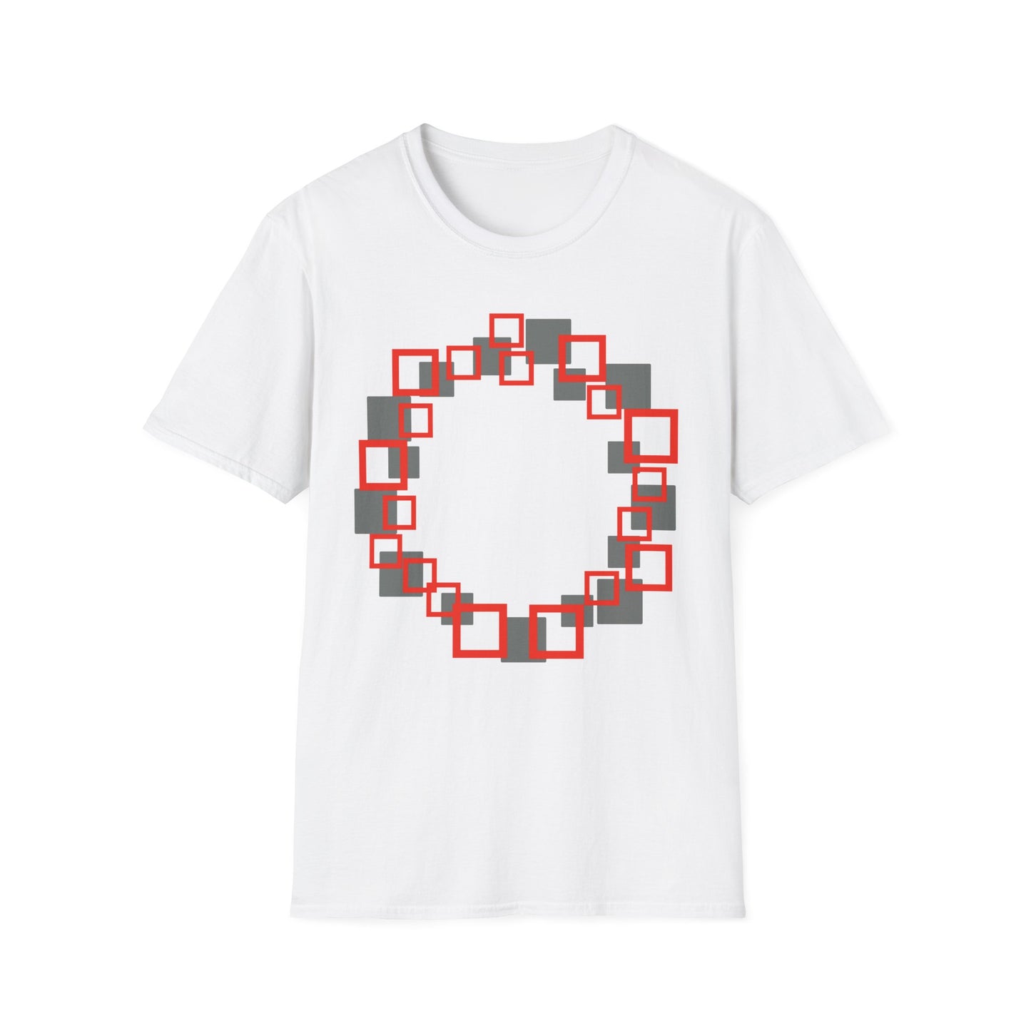 Squares make a Circle Unisex Softstyle T-Shirt