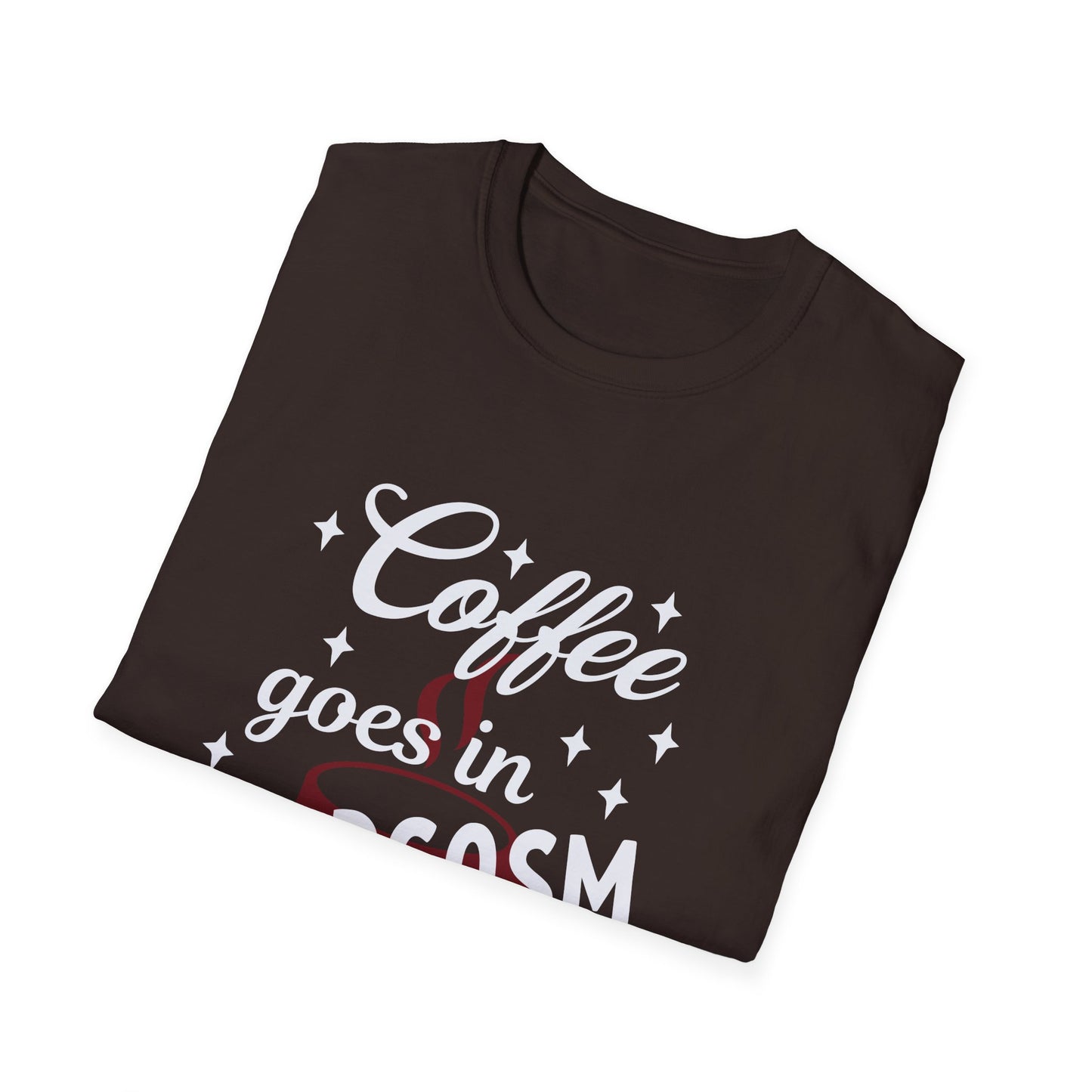 Sarcasm and Coffee 2 Unisex Softstyle T-Shirt, Funny Gift for Baristas, Casual Wear, Everyday Tee, Ideal for Birthdays, Humor Apparel