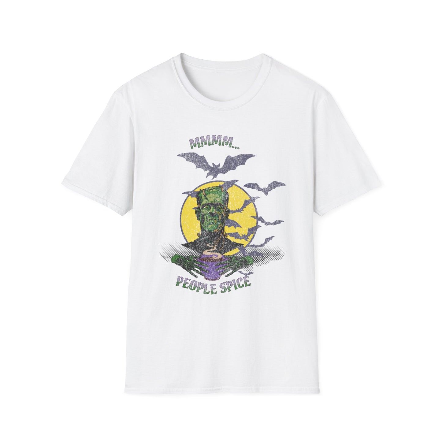 Spooky Halloween People Spice Frankenstein Unisex T-Shirt, Funny Halloween Shirt, Graphic Tee for Halloween Parties, Halloween Costume, Gift for Halloween Lovers