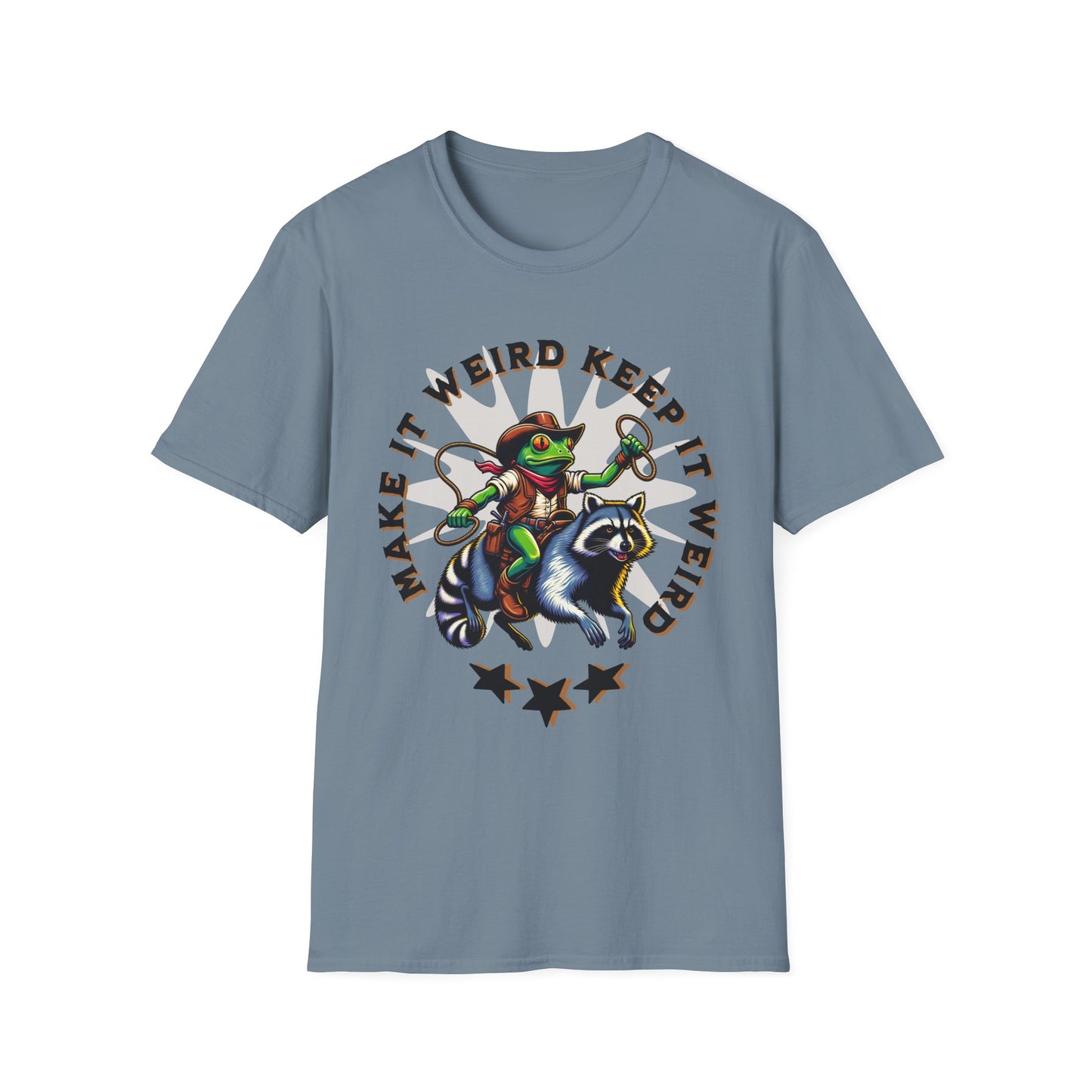 Make It Weird Unisex Softstyle T-Shirt, Quirky Graphic Tee, Fun Gift for Friends, Casual Wear, Unique Shirt for Parties