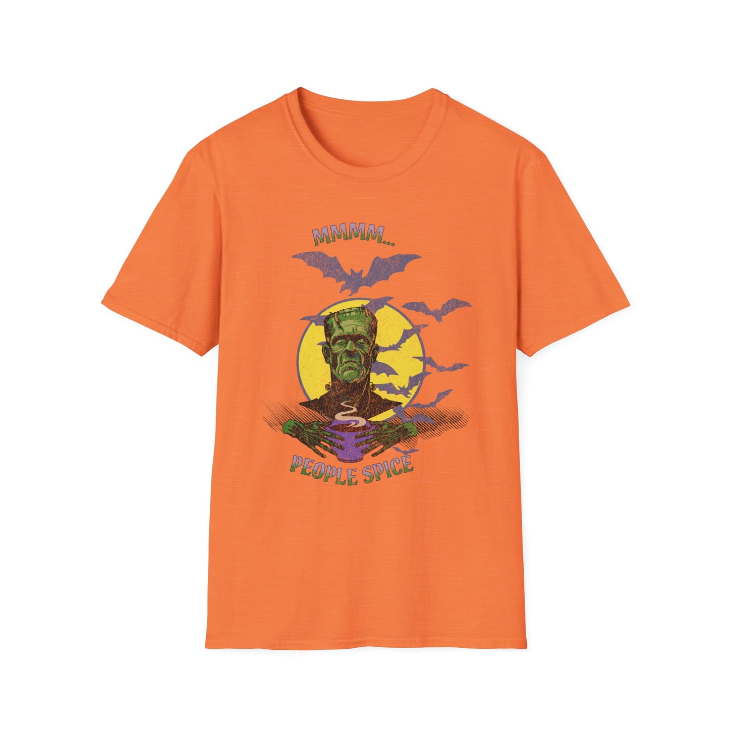 Spooky Halloween People Spice Frankenstein Unisex T-Shirt, Funny Halloween Shirt, Graphic Tee for Halloween Parties, Halloween Costume, Gift for Halloween Lovers