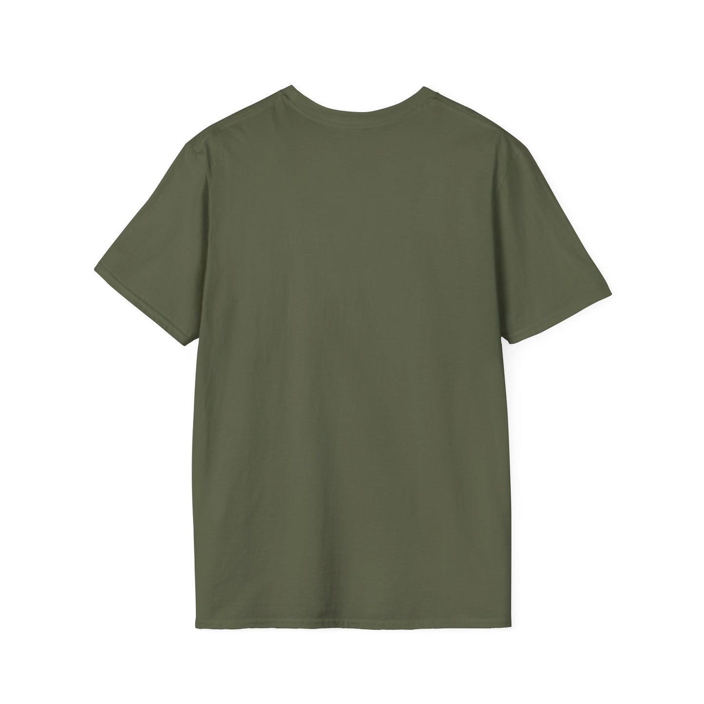 Back of camo green t-shirt blank