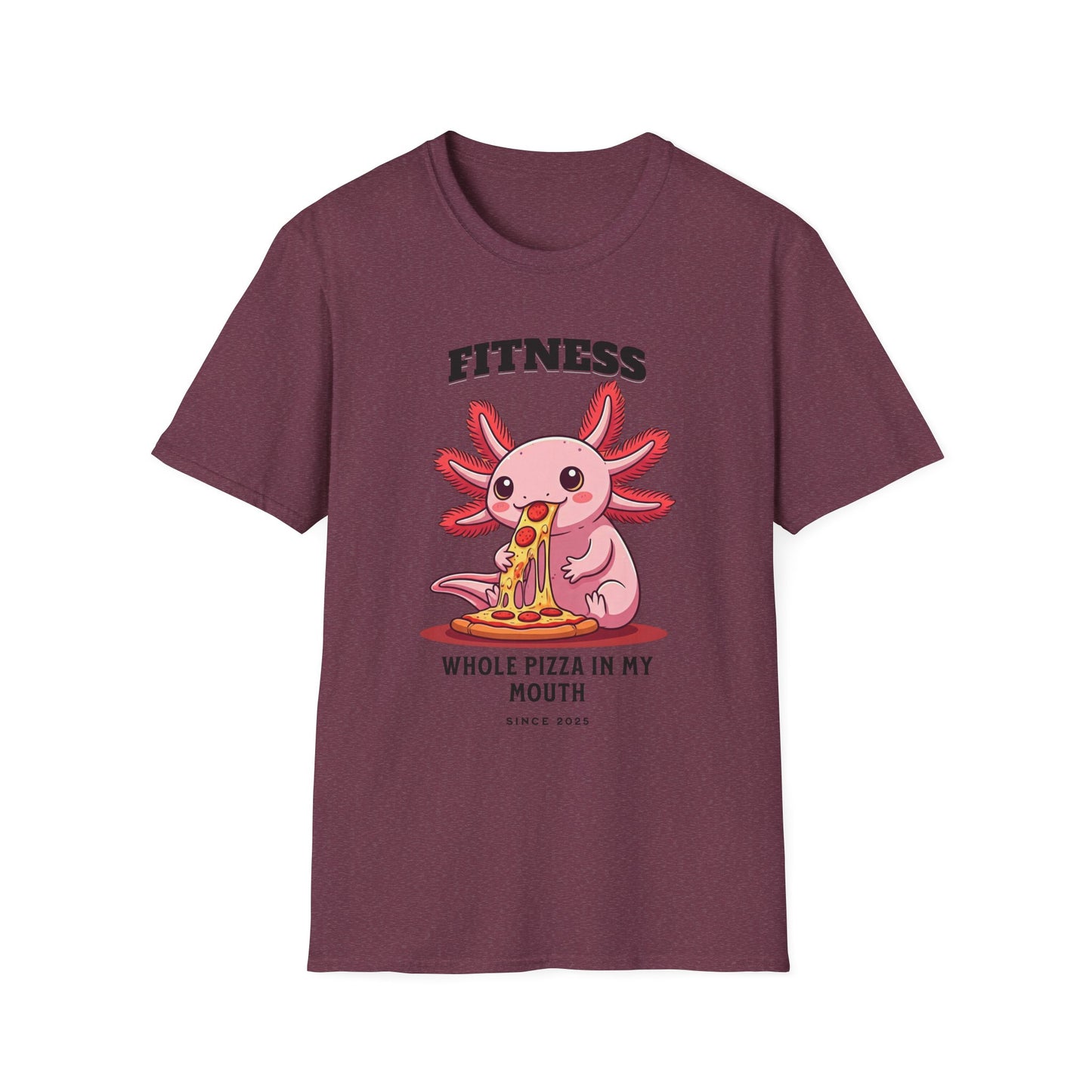 Fitness Axolotl Pizza T-Shirt for Gym Lovers