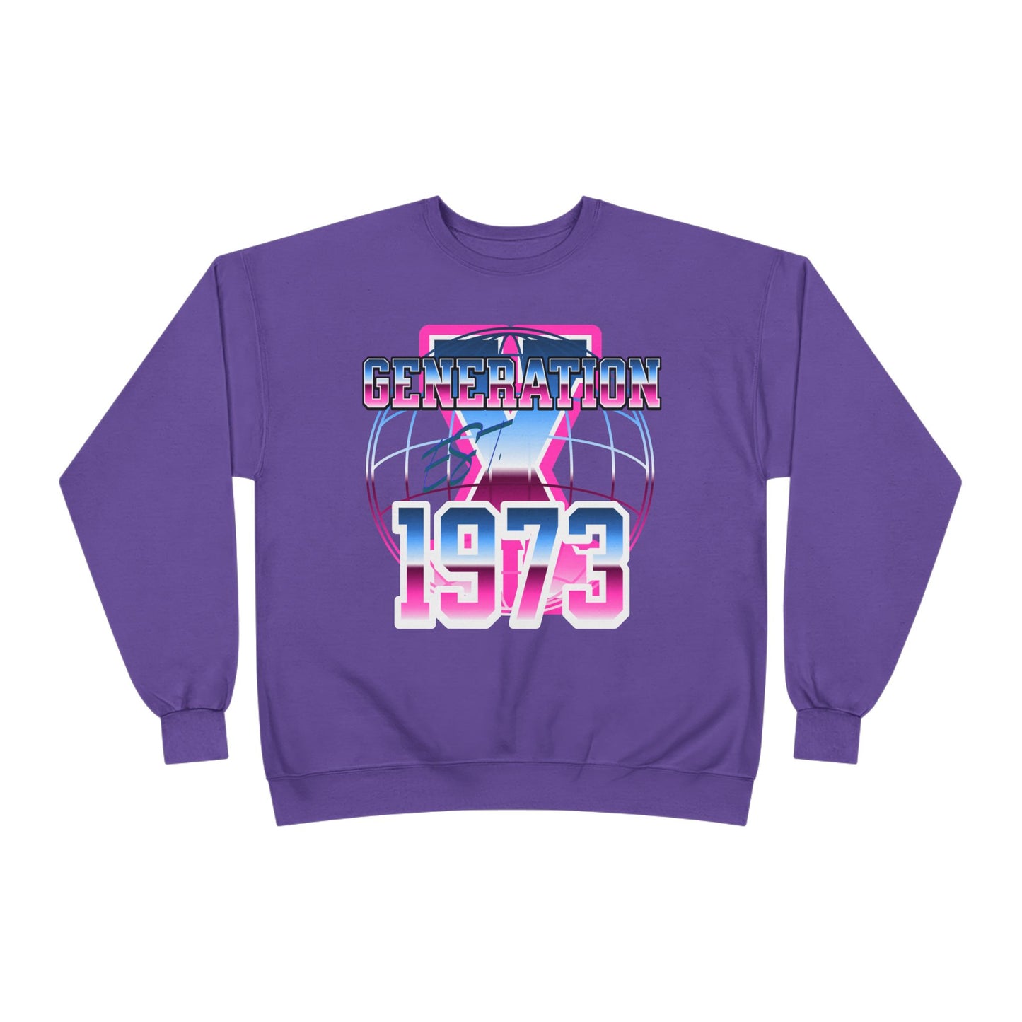 Retro Generation 1973 Crewneck Sweatshirt, Unisex Sweatshirt, Eco-Friendly Fashion, Vintage Style Wear, Gift for Gen X Enthusiasts