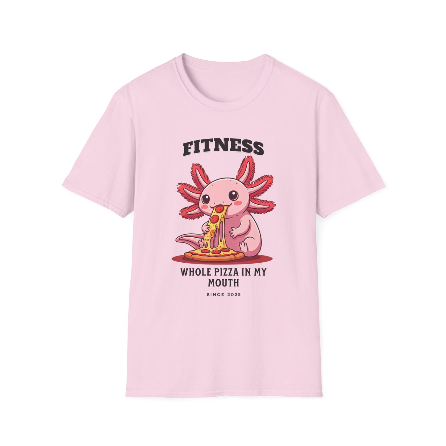 Fitness Axolotl Pizza T-Shirt for Gym Lovers