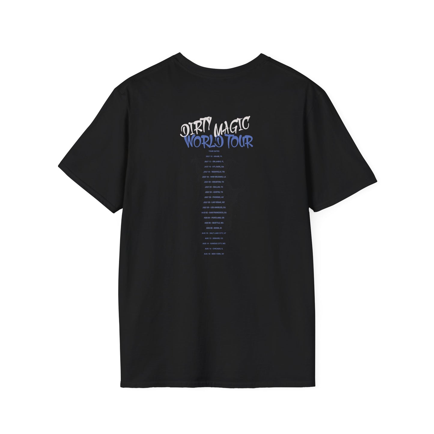 Fake Bands Dirty Magic World Tour Unisex Softstyle T-Shirt, Wizard Shirt, Fantasy Clothing, Gift for Wizards, Men's & Women's Tee
