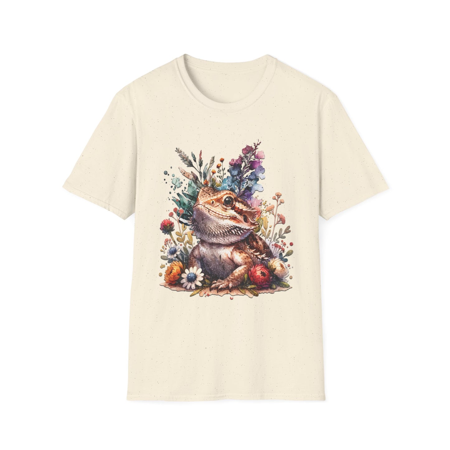 Bearded Dragon Botanical Unisex Softstyle Graphic Tee